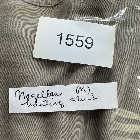 Magellan Shooting Shirt Quilted Khaki Long Sleeves Men M Outdoors Skeet Hunting - Picture 9 of 9